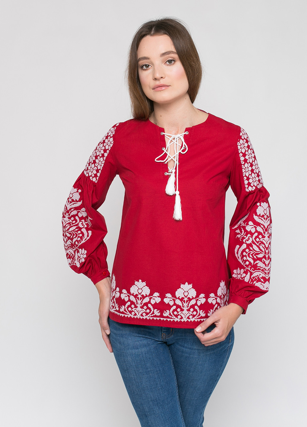 Красная демисезонная блуза Piccolo L