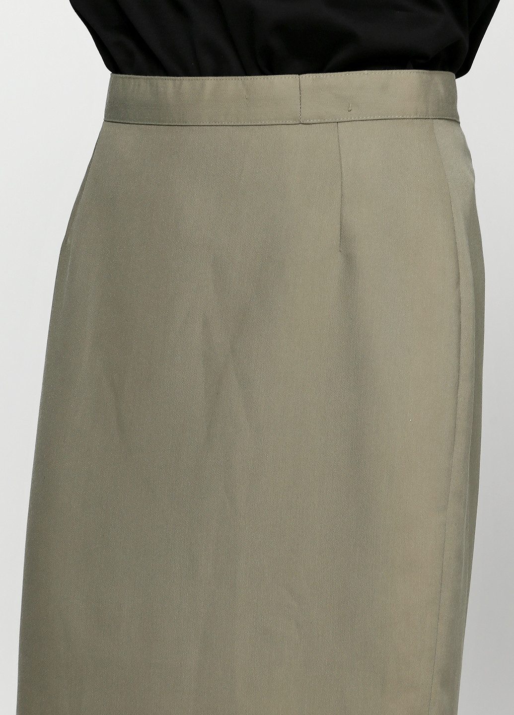 Оливковая кэжуал однотонная юбка Sangermano карандаш