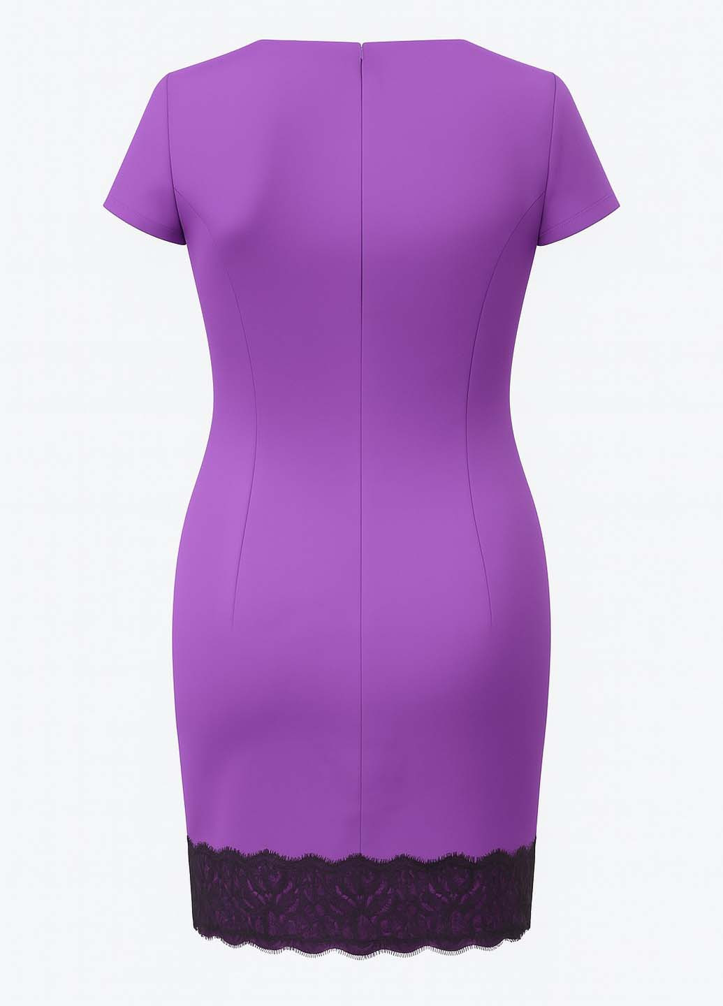 Фиолетовое кэжуал платье футляр Sassofono колор блок