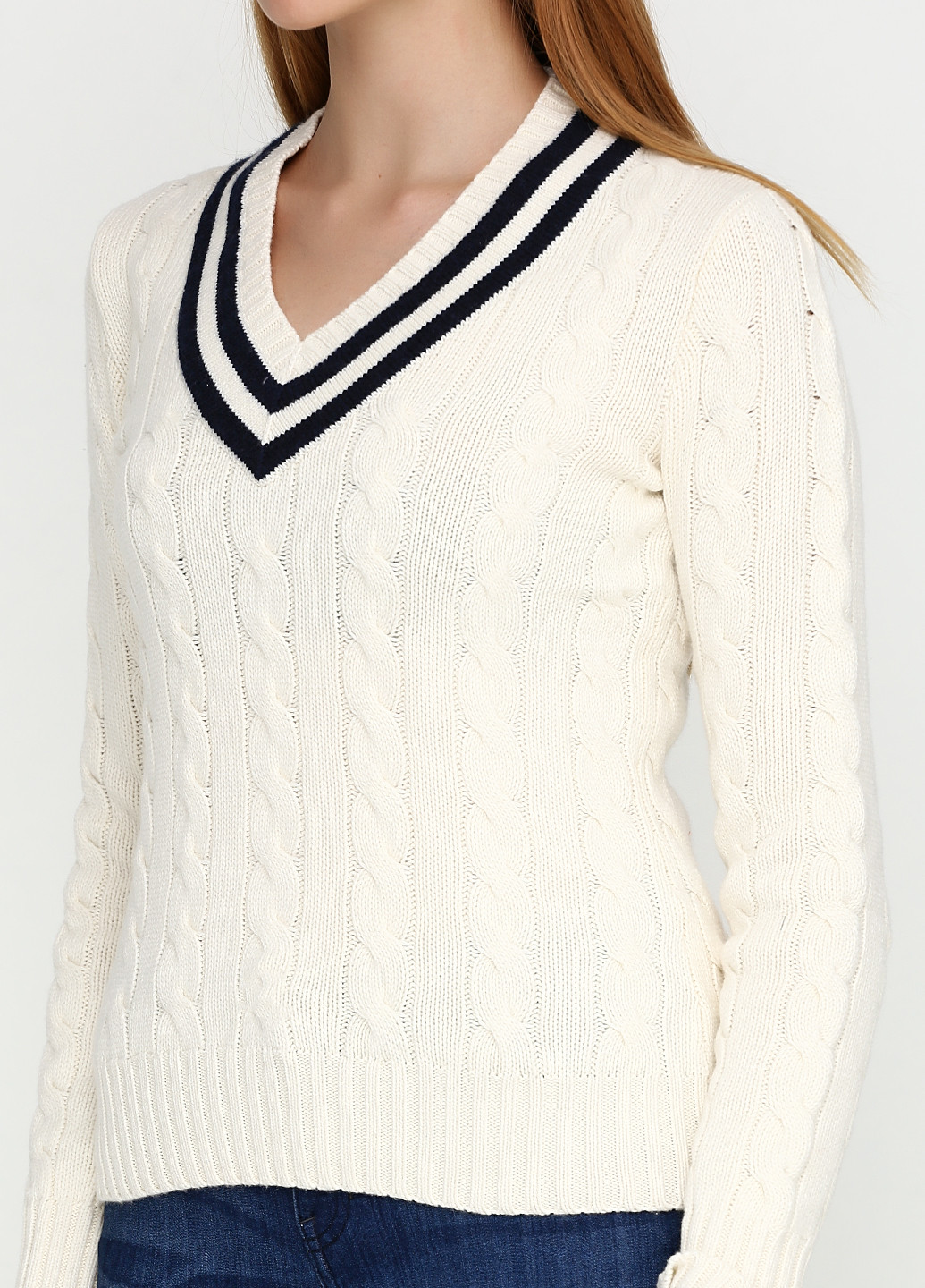 Молочный демисезонный пуловер пуловер Ralph Lauren