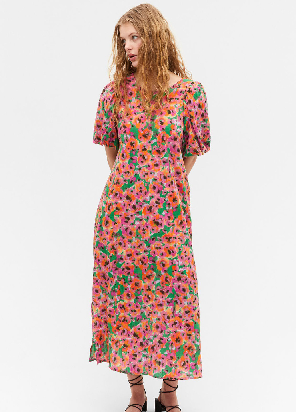 Комбинированное кэжуал платье Monki с цветочным принтом
