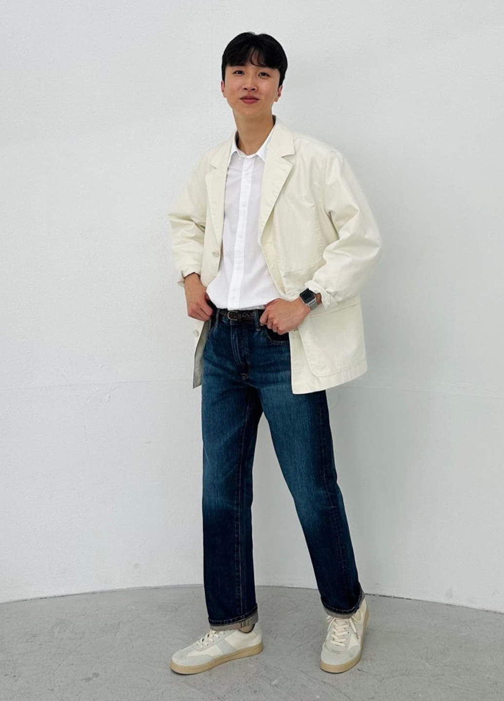 Молочна демісезонна куртка куртка-піджак Uniqlo