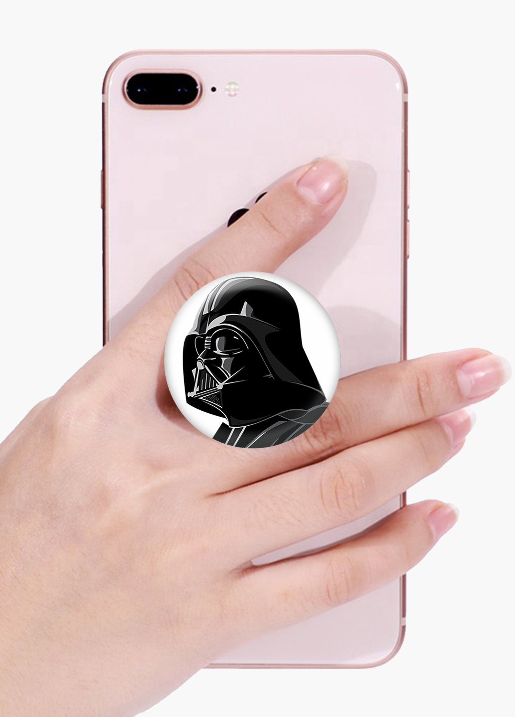 Попсокет (Popsockets) держатель для смартфона Дарт Вейдер (Darth Vader) (8754-1480) Черный MobiPrint (216748228)