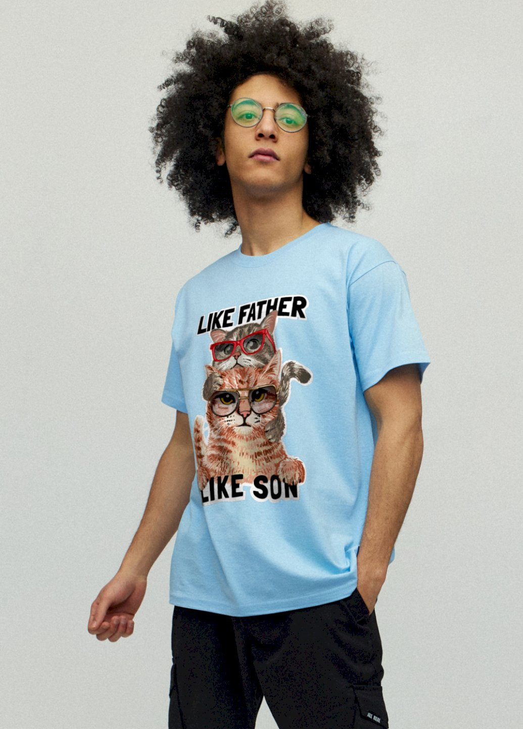 Блакитна футболка чоловіча YAPPI