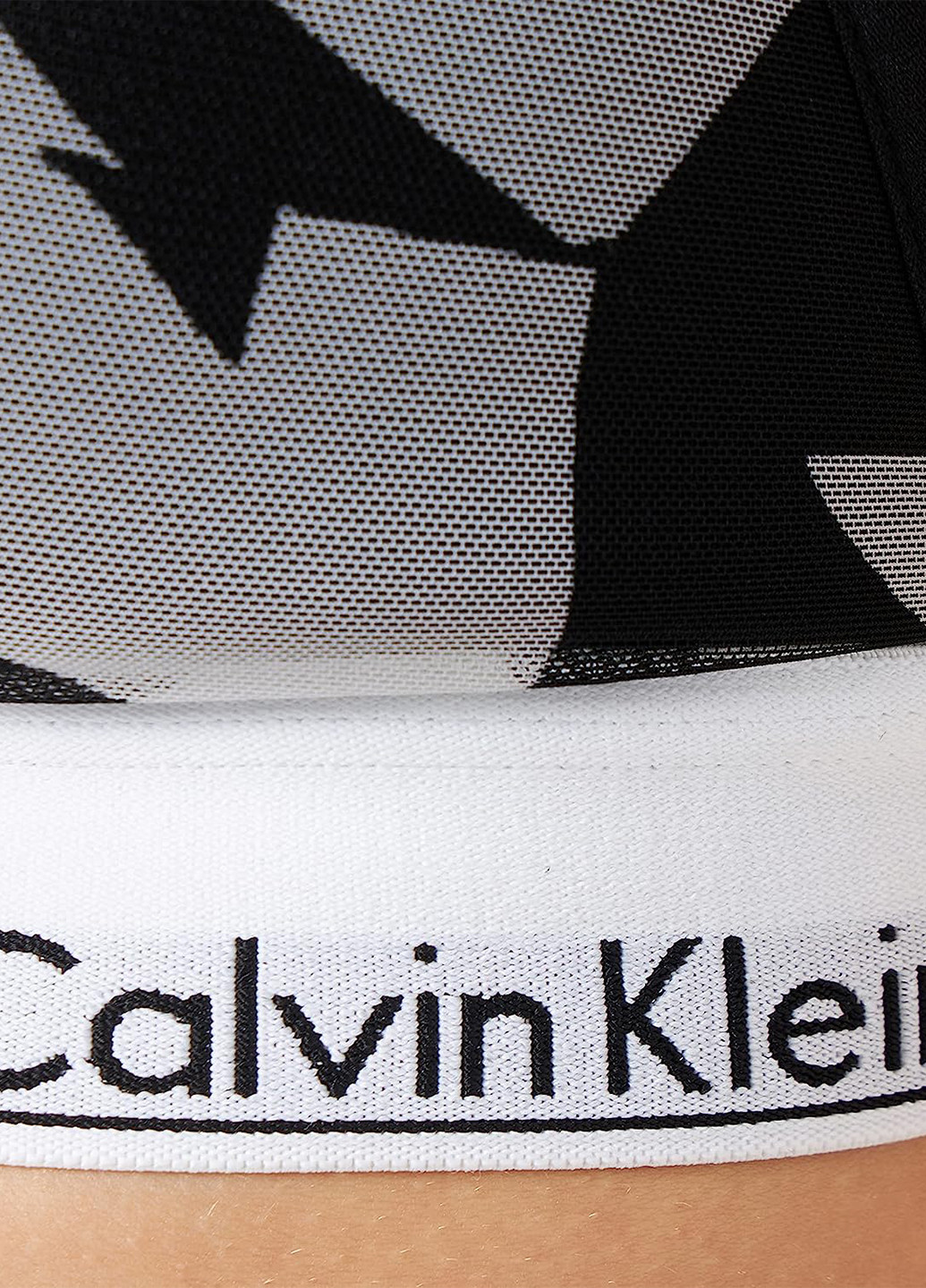 Чёрный бралетт бюстгальтер Calvin Klein без косточек полиэстер