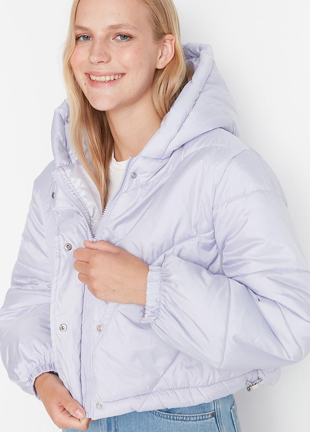 Світло-блакитна зимня куртка Trendyol