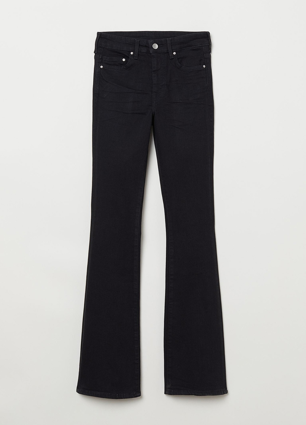 Черные демисезонные клеш джинсы H&M