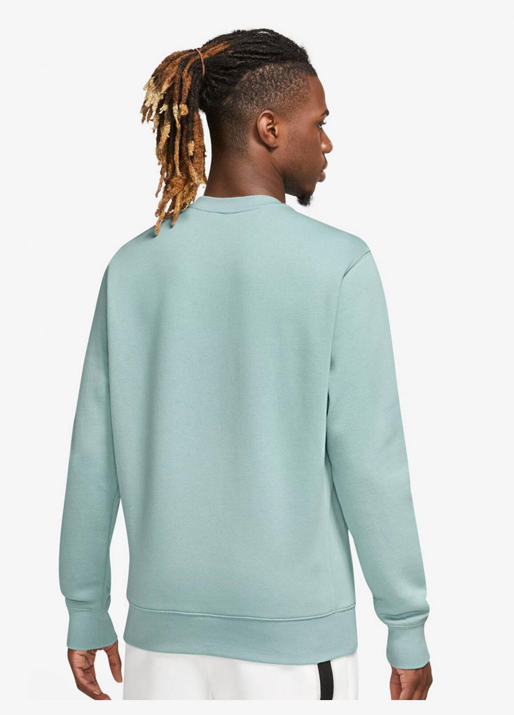 Блакитний світшот bv2662-309 Nike однотонний вишивка (319353040)