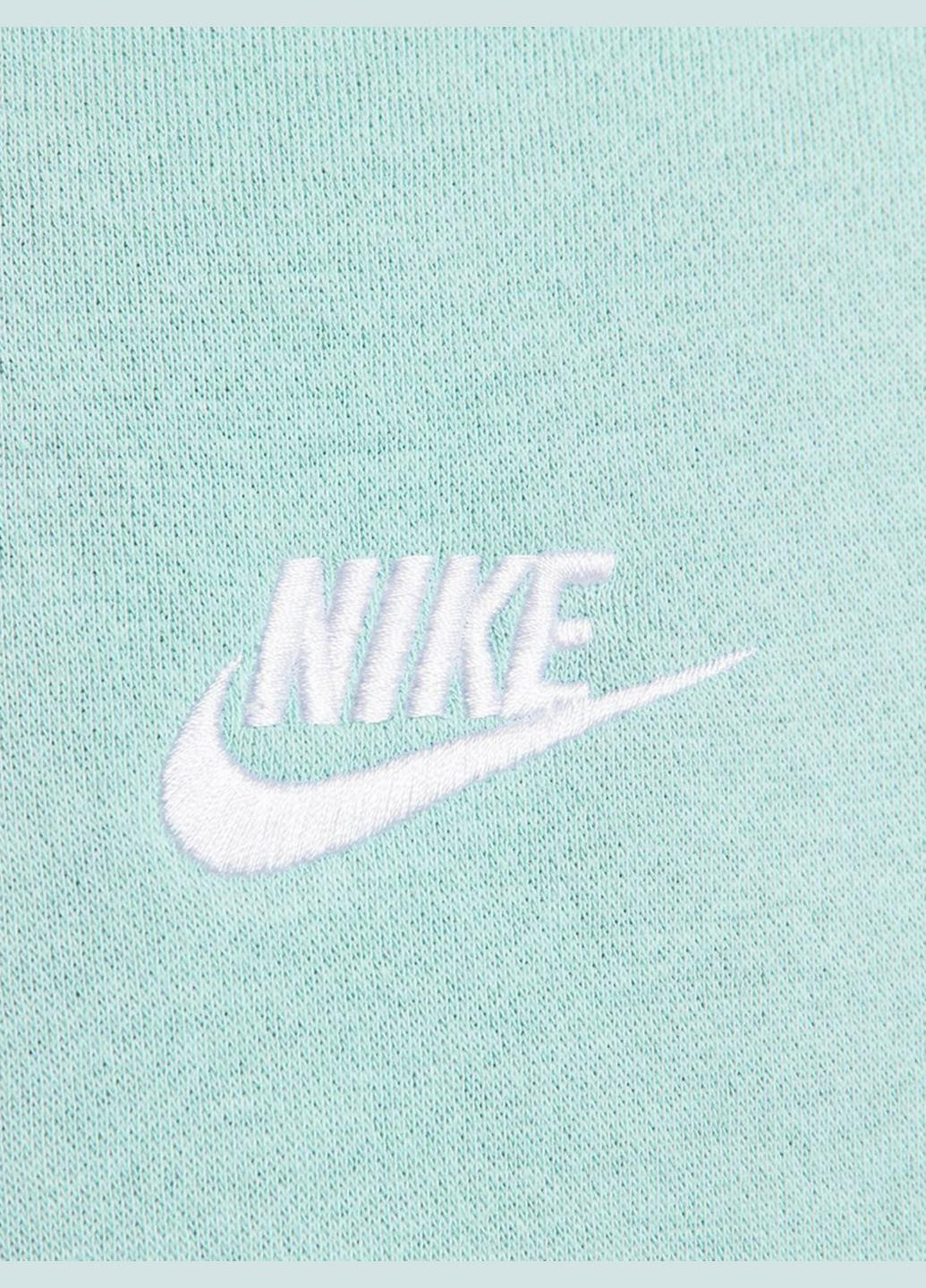 Блакитний світшот bv2662-309 Nike однотонний вишивка (319353040)