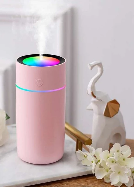 Мини USB увлажнитель воздуха для машины RGB 320мл, розовый More (253850561)
