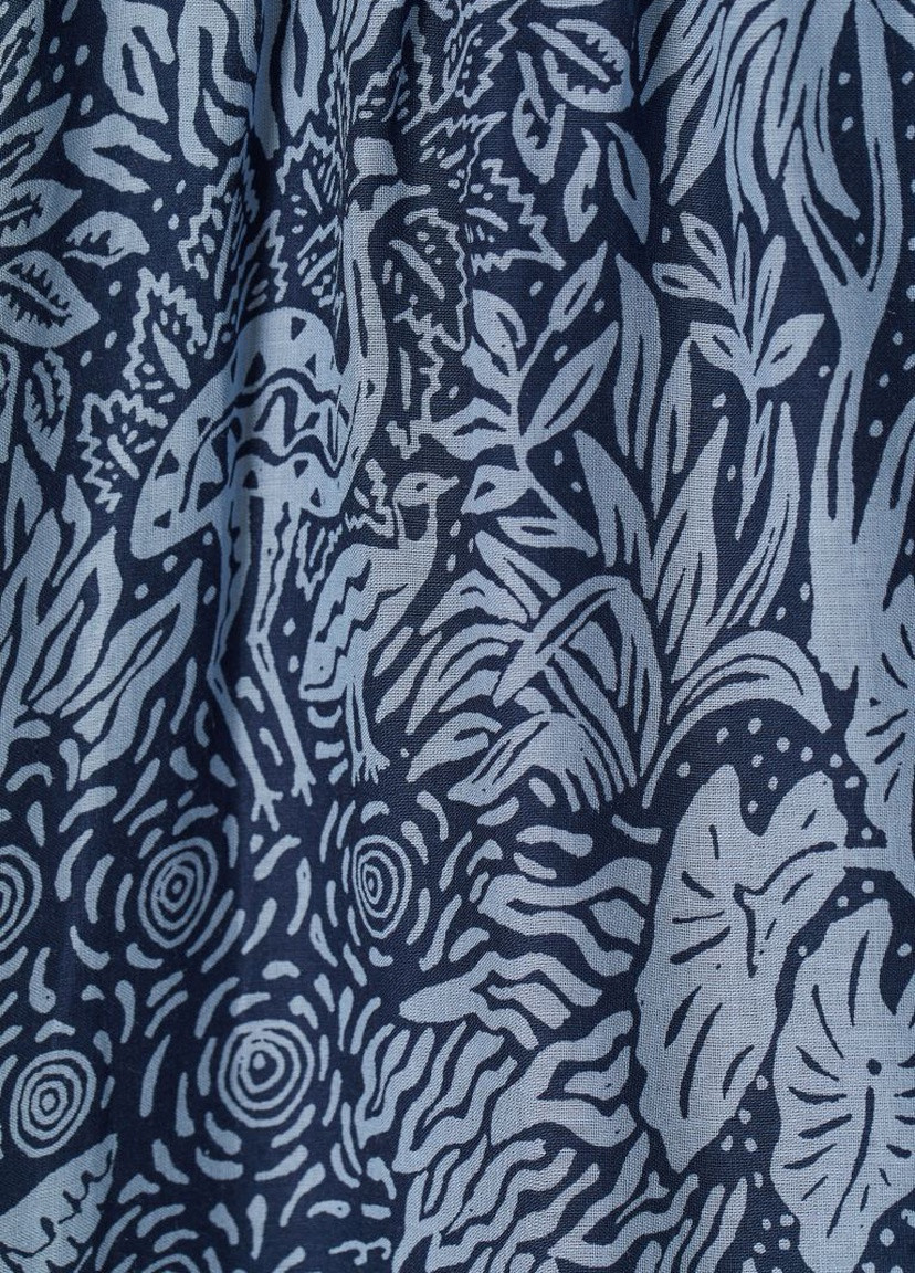 Темно-синее кэжуал платье макси H&M с рисунком