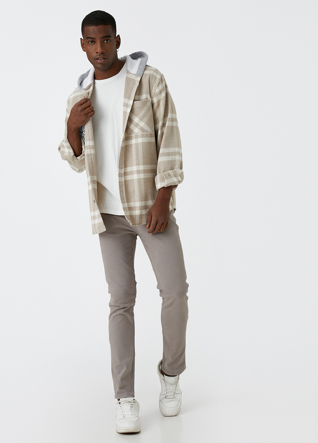 Серые демисезонные джинсы KOTON