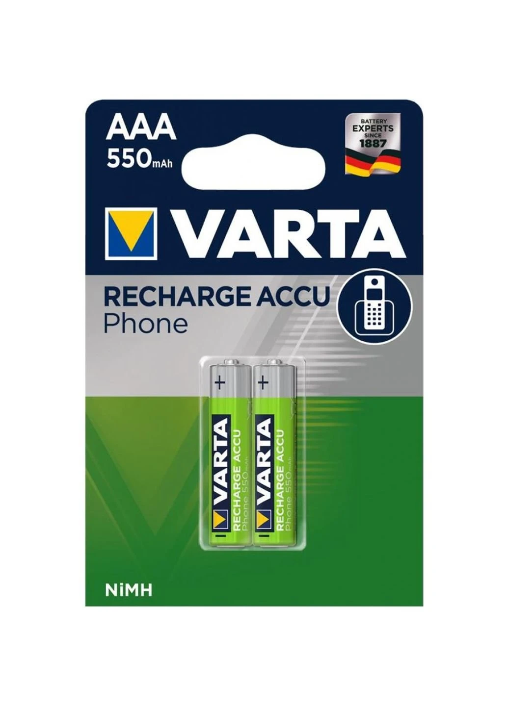 Аккумулятор AAA Phone ACCU 550mAh NI-MH * 2 (58397101402) Varta (251420179)