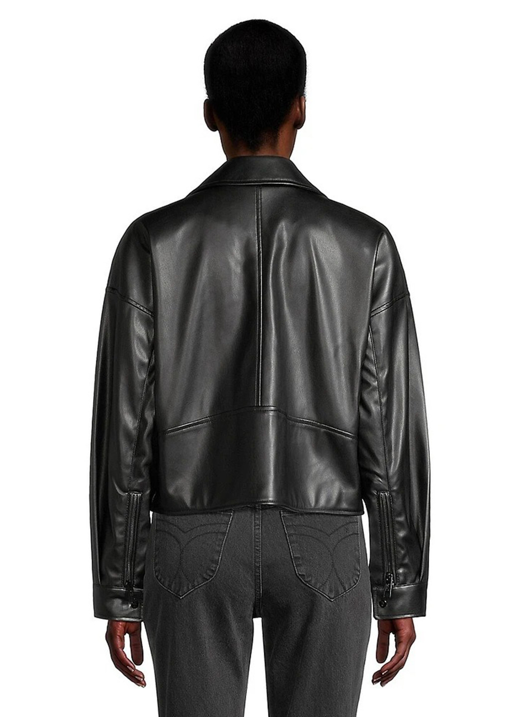 Черная демисезонная куртка косуха DKNY