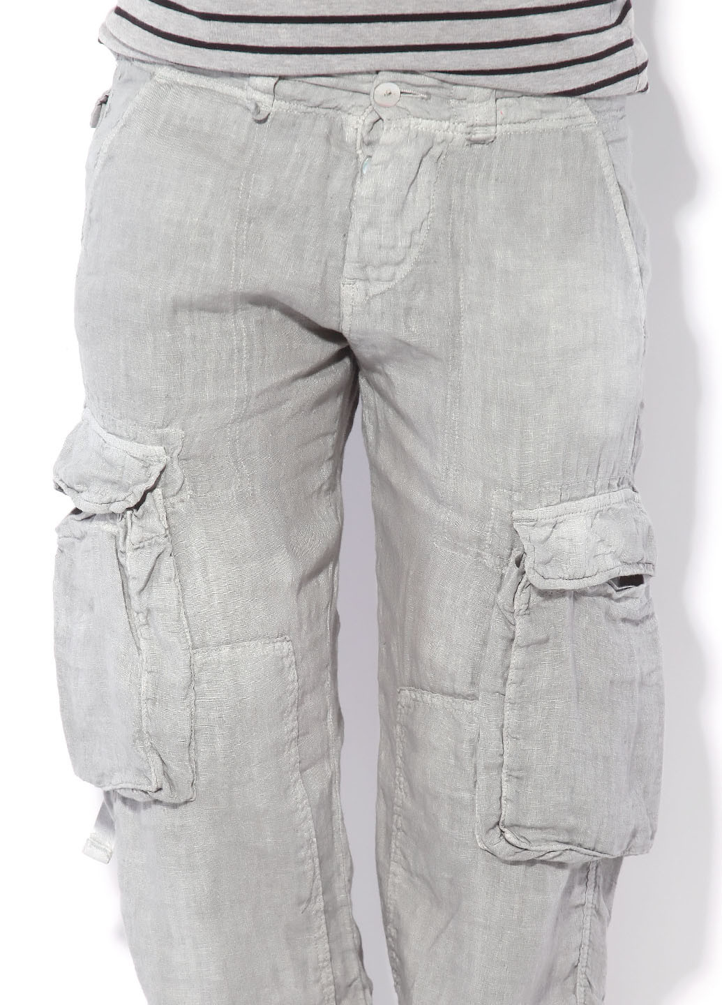Серые кэжуал демисезонные брюки Ra-Re