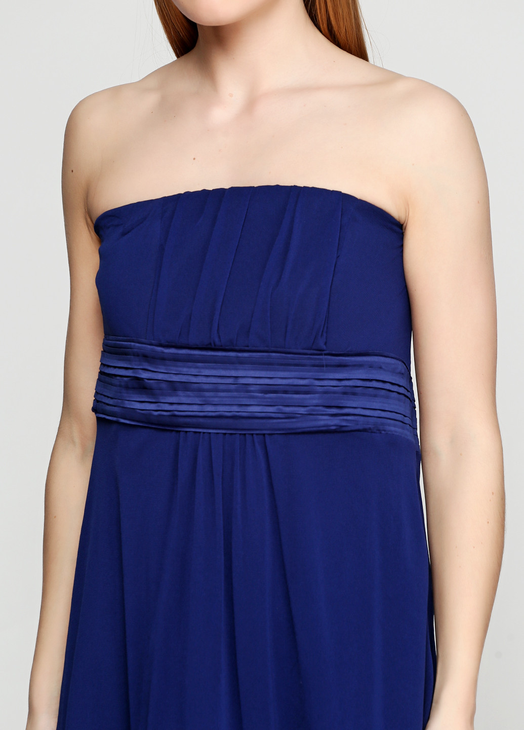 Синее коктейльное платье клеш S.Oliver однотонное