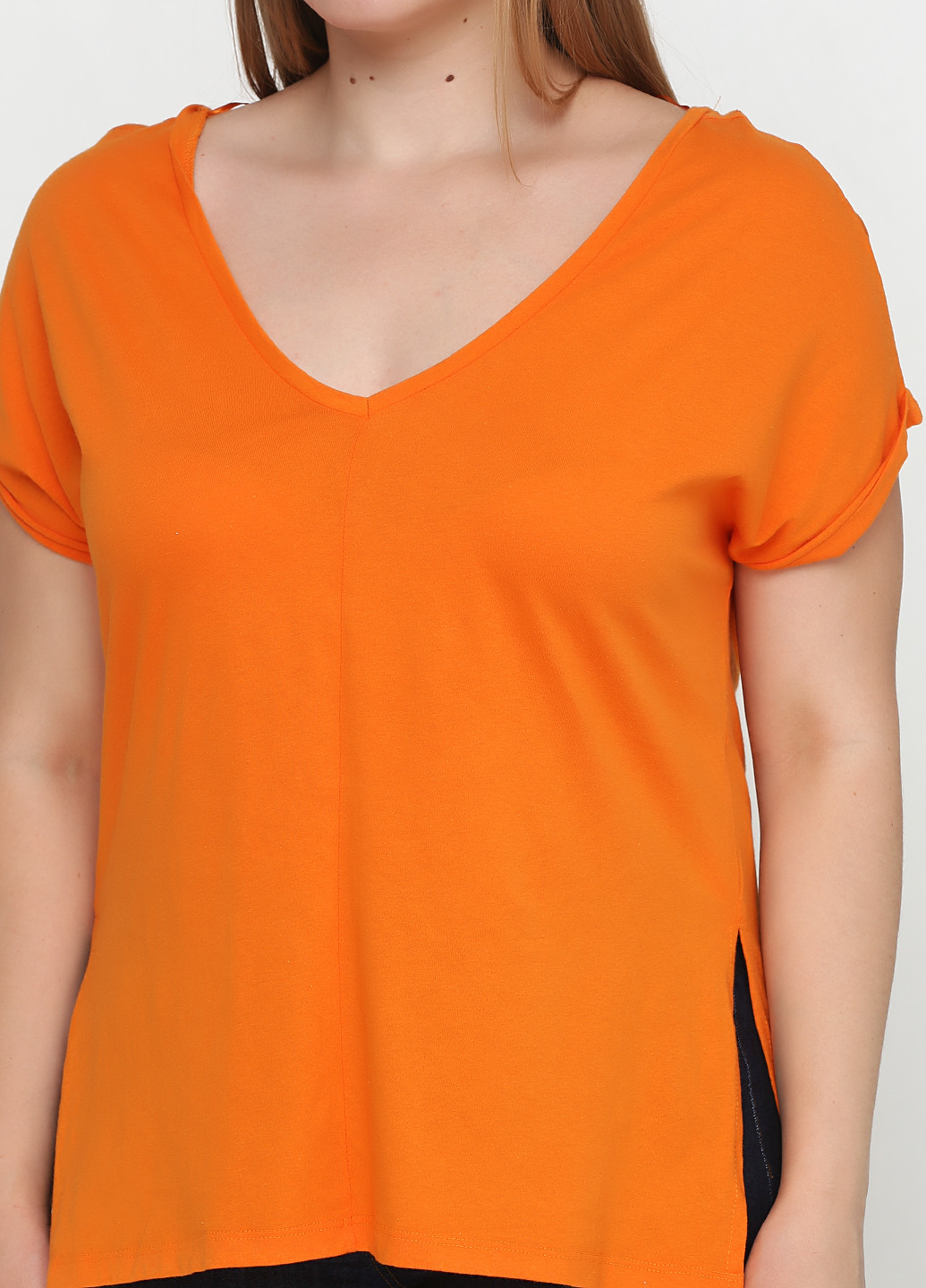 Оранжевая летняя блуза Zara