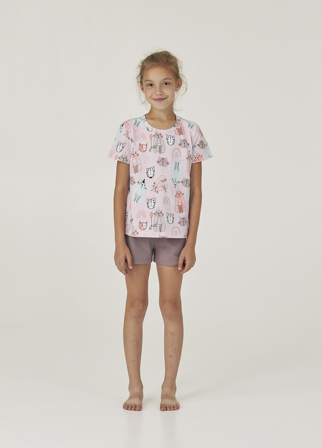 Комбинированная всесезон пижама (футболка, шорты) футболка + шорты Gofre