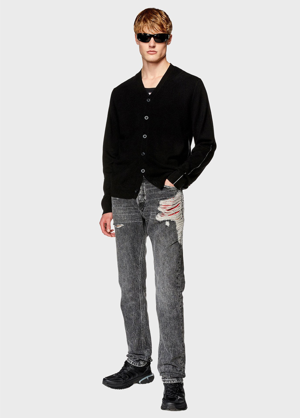 Черный демисезонный кардиган Diesel