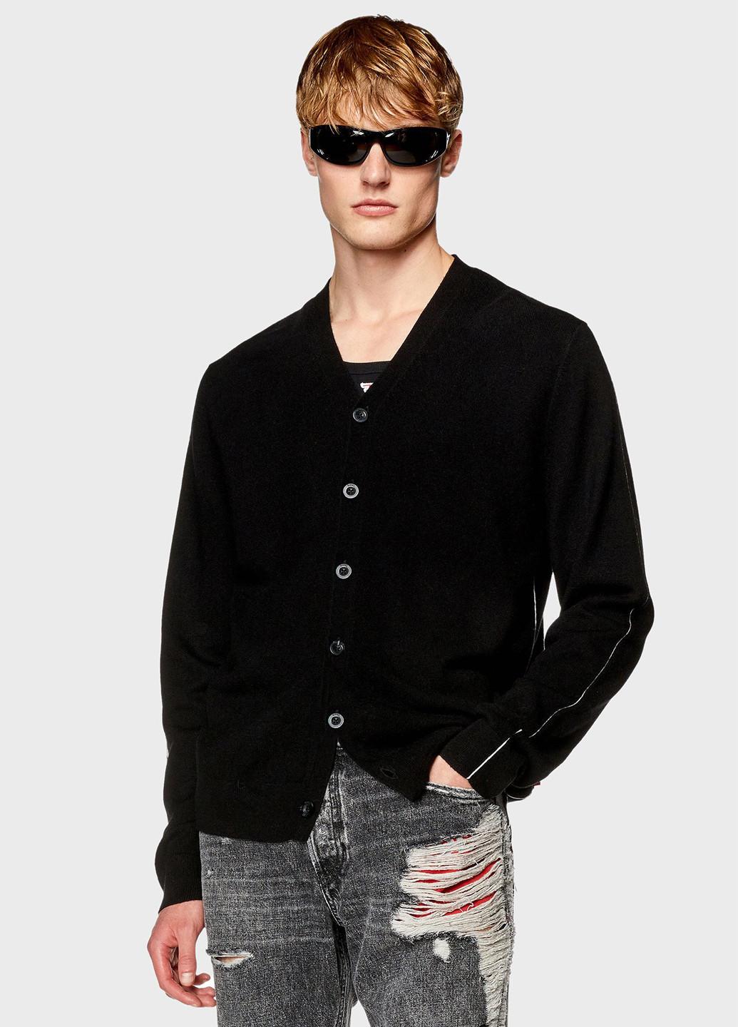 Черный демисезонный кардиган Diesel