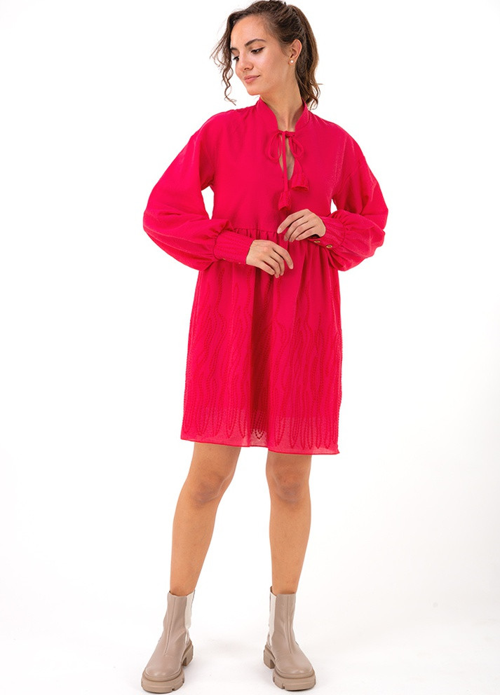 Розовое кэжуал платье "" свободного кроя romashka Ромашка однотонное