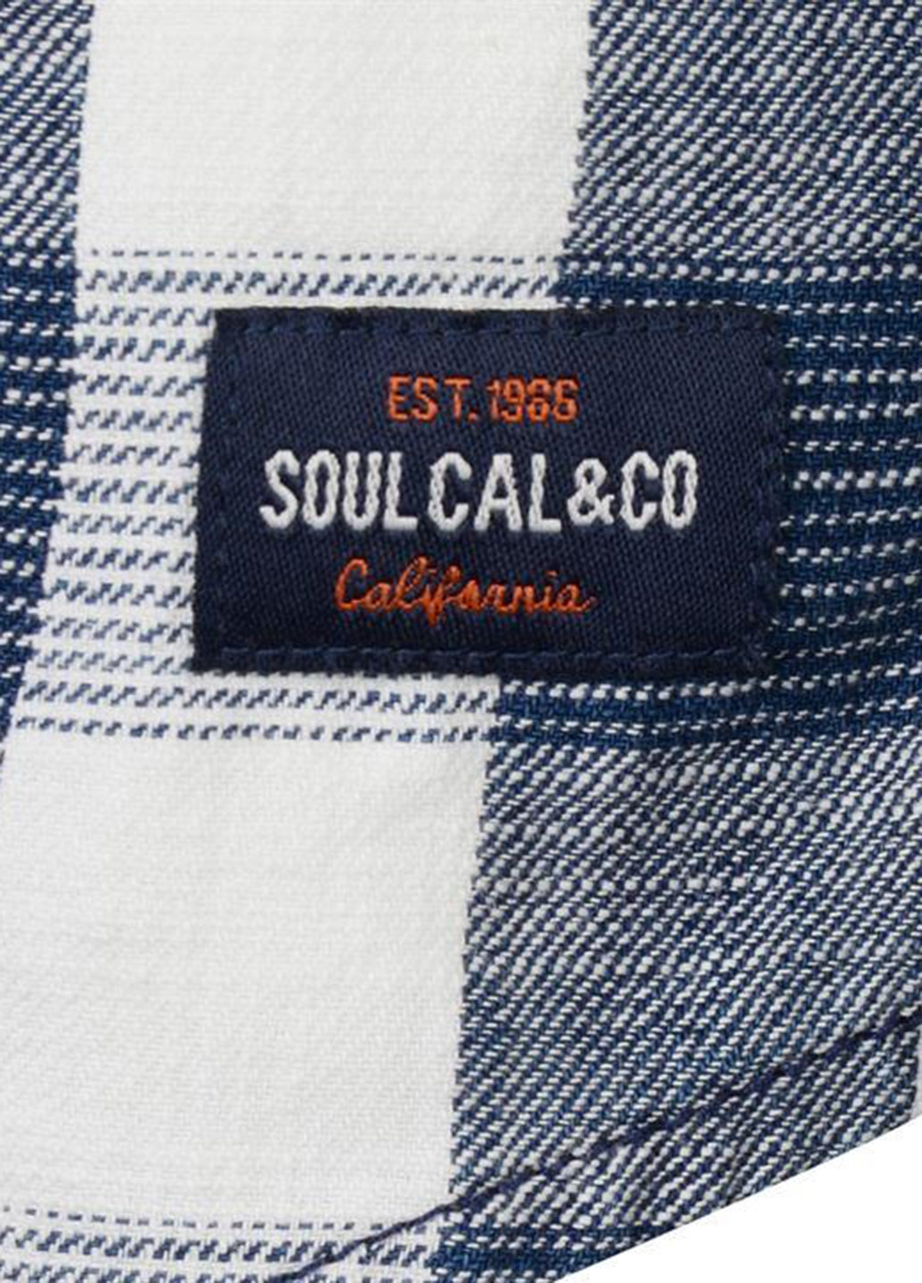 Синяя кэжуал рубашка в клетку Soulcal & Co