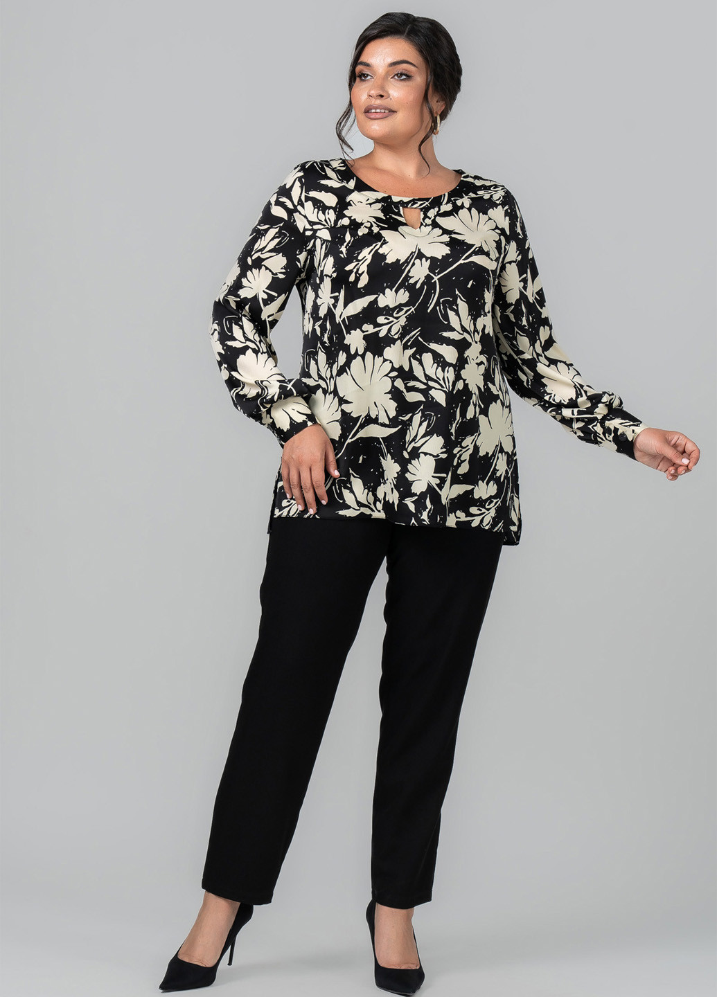 Чорно-біла блуза A'll Posa