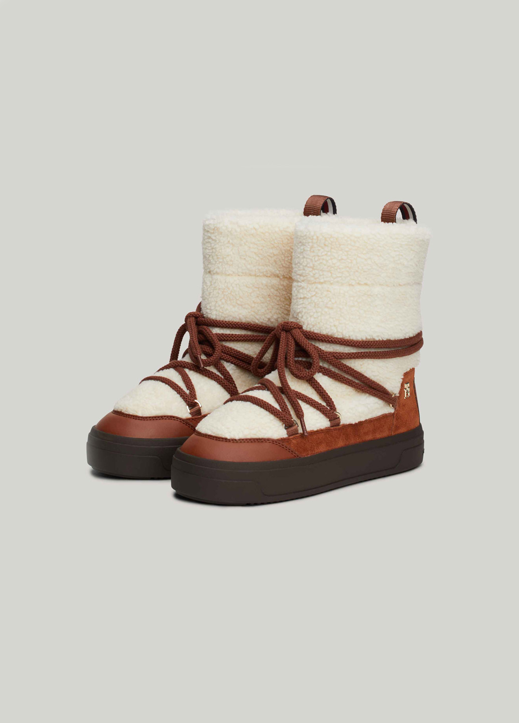 Дутики Tommy Hilfiger LACE-UP FAUX SHEARLING (329059493)