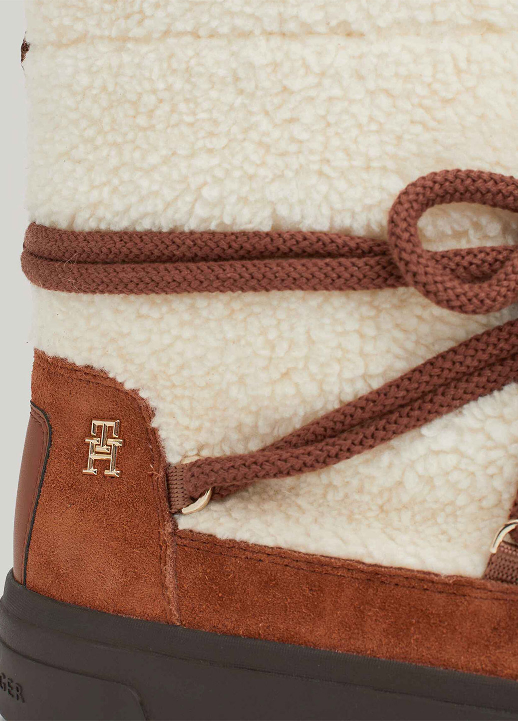 Дутики Tommy Hilfiger LACE-UP FAUX SHEARLING (329059493)