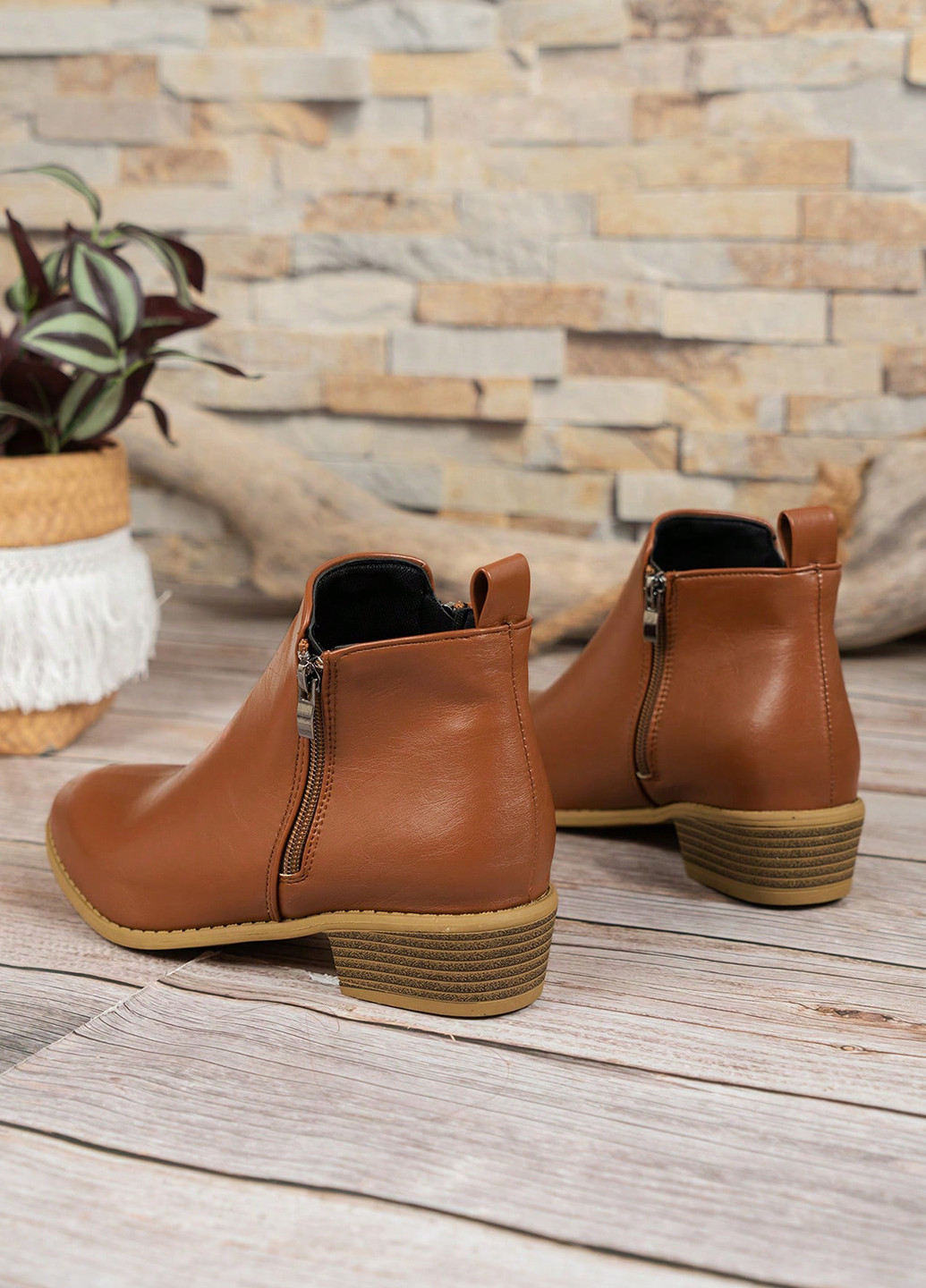 Коричневые демисезонная ботильоны SHEIN