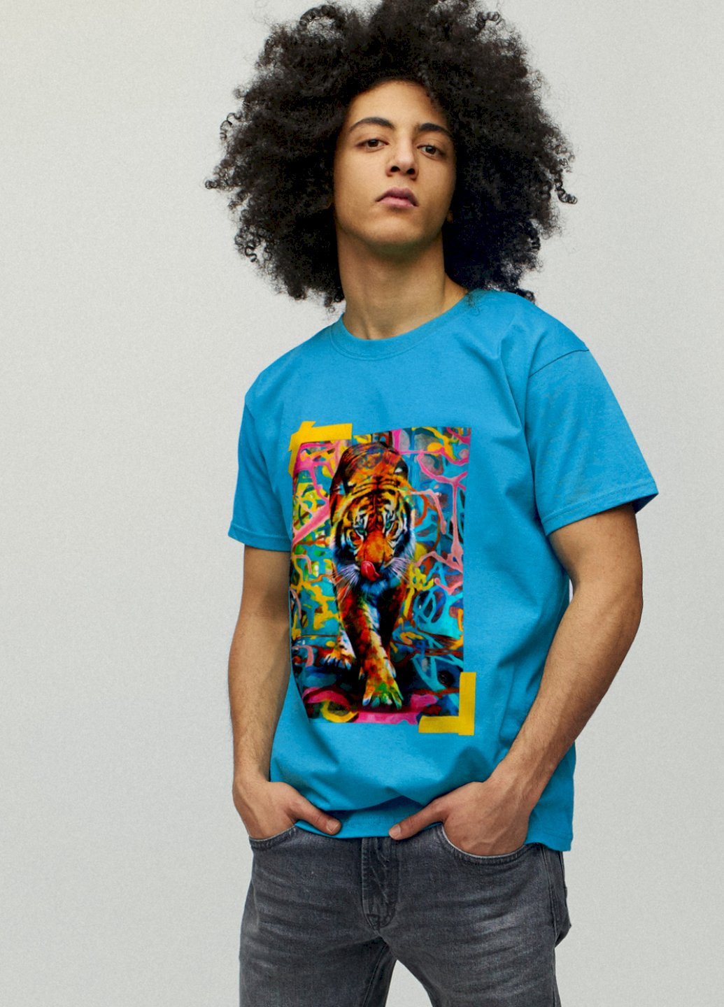 Світло-синя футболка чоловіча YAPPI