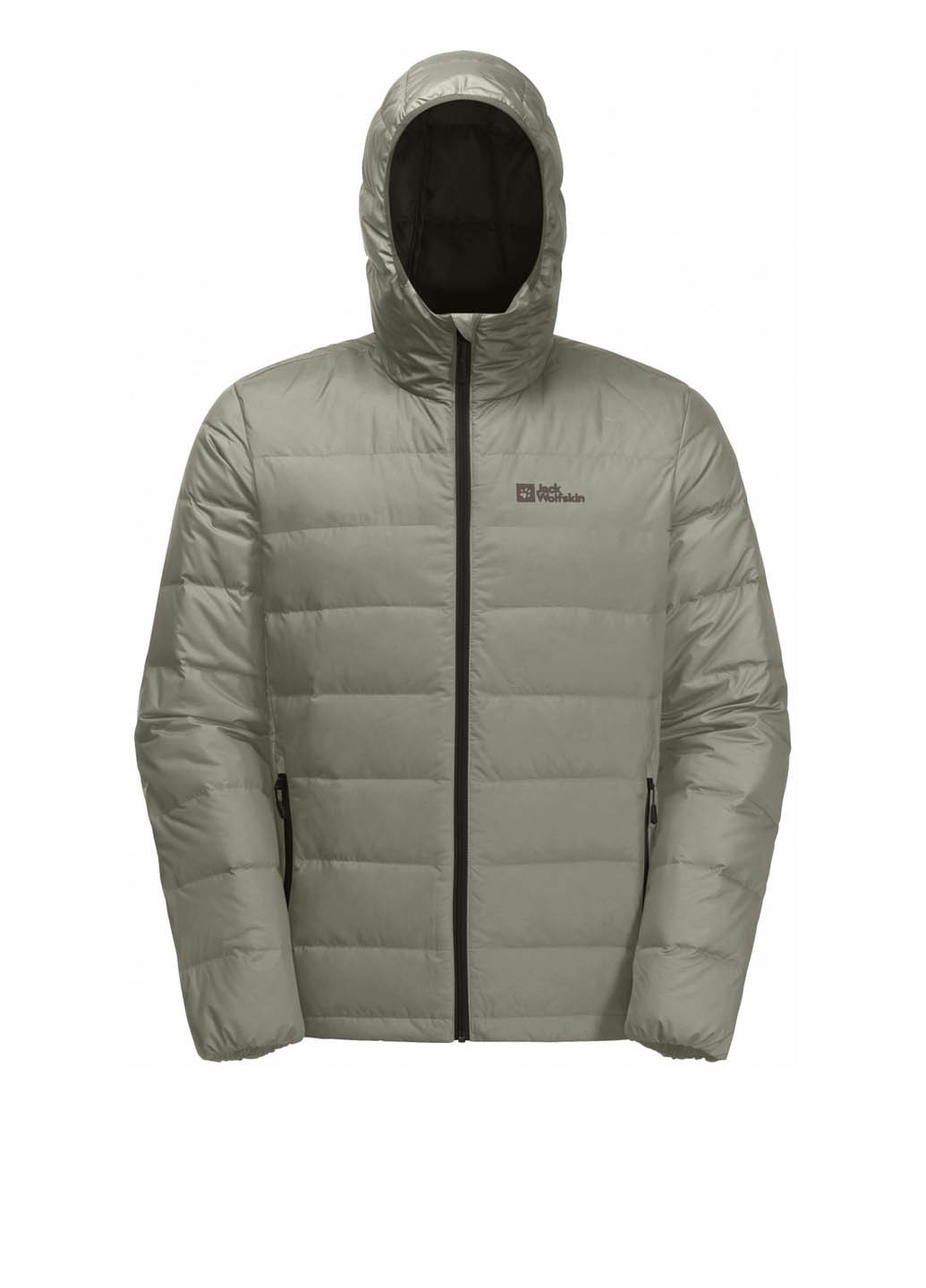 Сіро-бежевий демісезонний Пуховик Jack Wolfskin