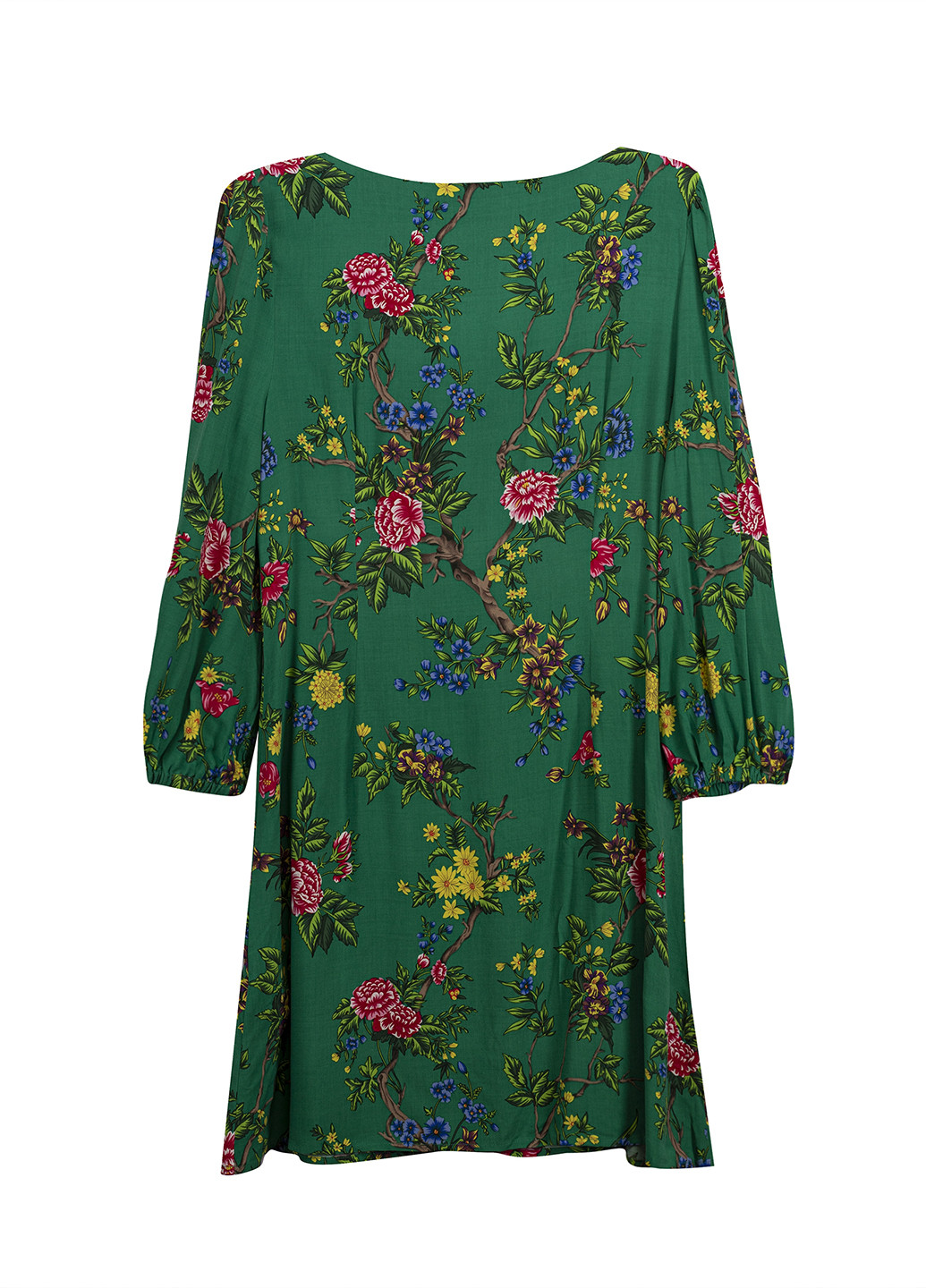 Зеленое кэжуал платье Warehouse с цветочным принтом