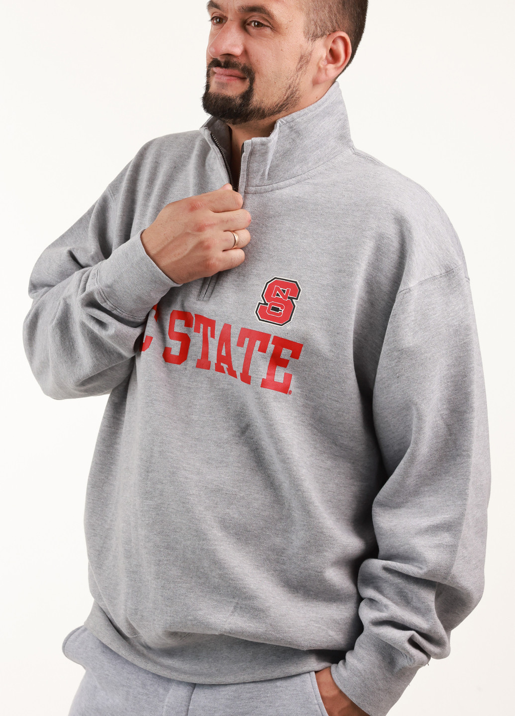 Сірий світшот Blue 84 меланж без декору (359854757)