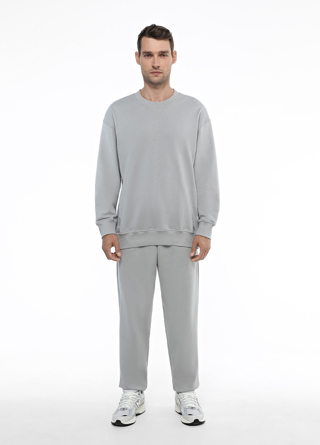 Светло-серый свитшот Promin однотонный без декора (364104038)