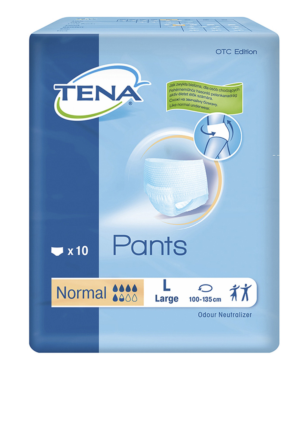 Підгузник-трусики для дорослих Pants Normal Large (10 шт.) Tena (79334123)