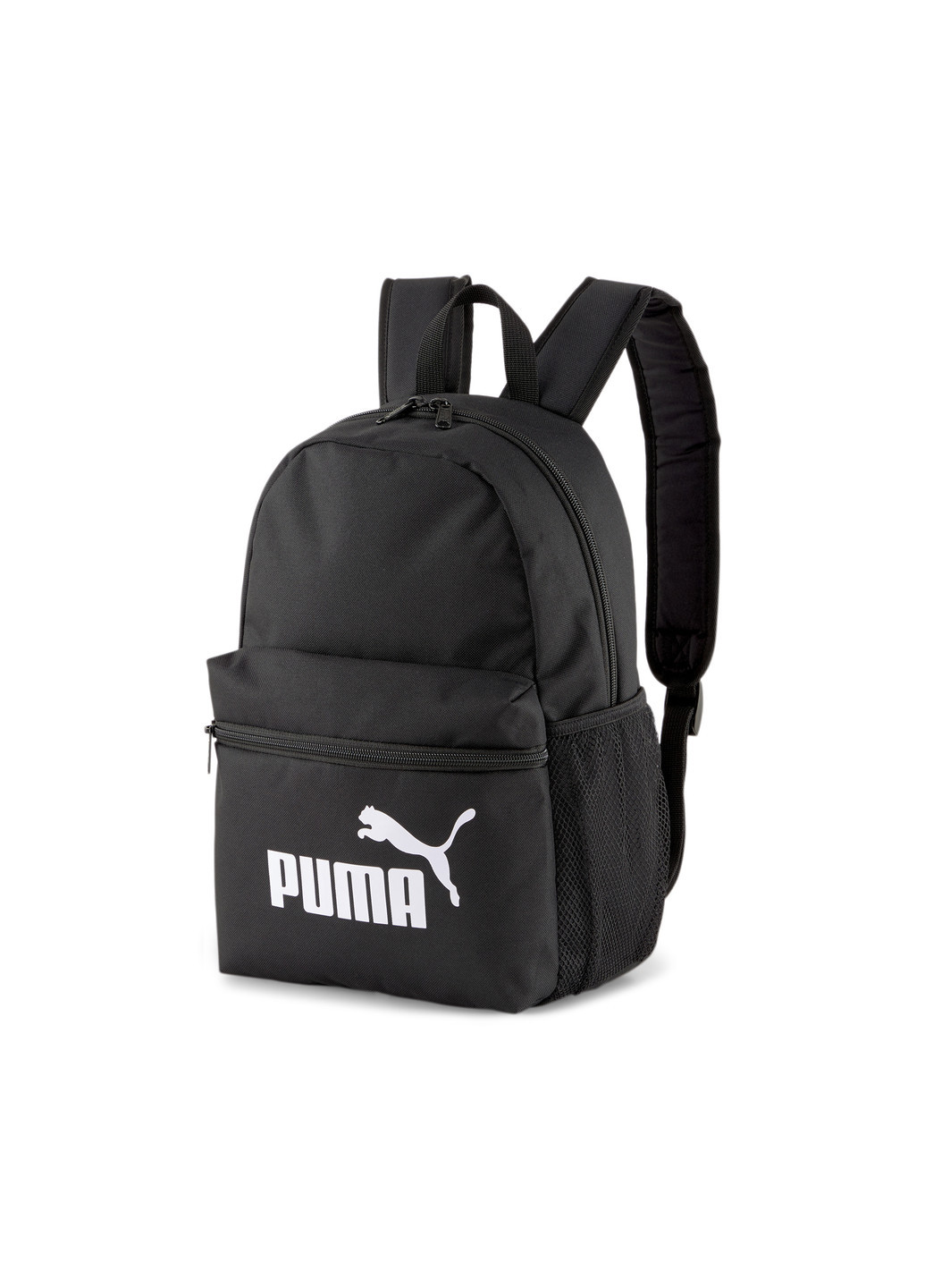 Детский рюкзак Phase Small Youth Backpack Puma однотонный чёрный спортивный