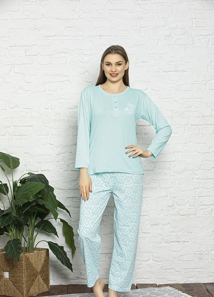 Голубая всесезон комплект (свитшот, брюки) Glisa Pijama