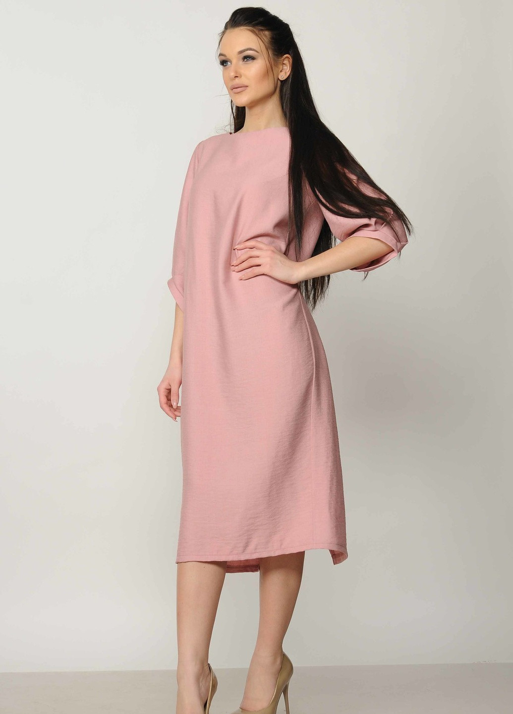 Рожева кежуал футболка рі марі меган пл 14.1-06 / 18 рожевий Ри Мари однотонна