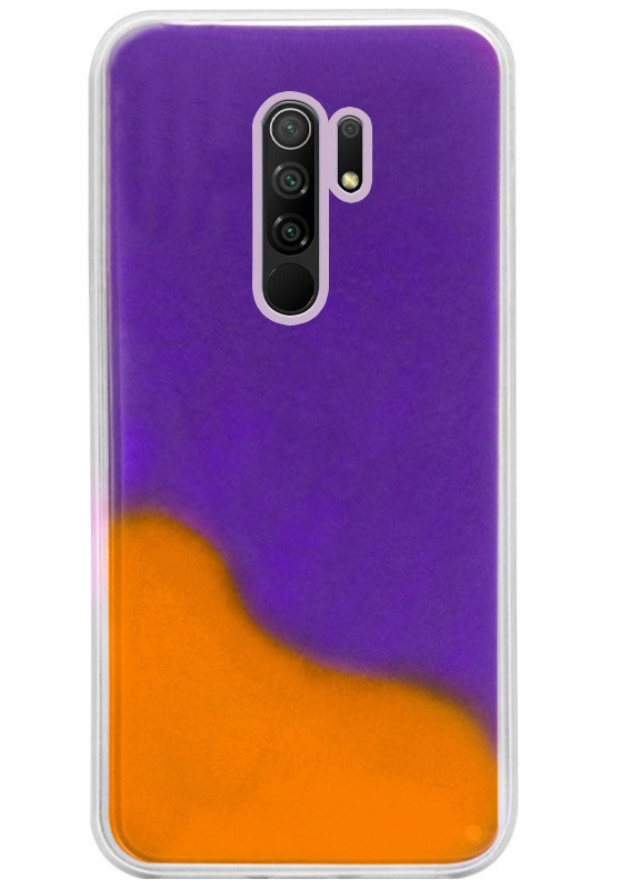 Неоновий чохол Neon Sand glow in the dark для Xiaomi Redmi 9 Фіолетовий / Помаранчевий (is_00000037477_9) Epik (237825148)