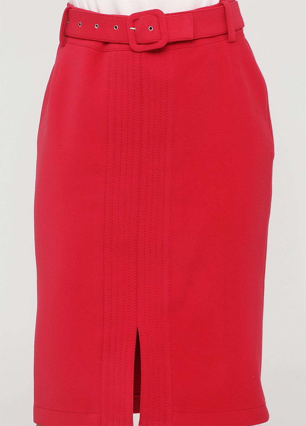 Красная кэжуал однотонная юбка MiNiMax карандаш