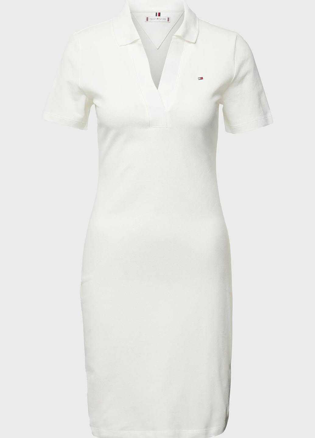 Молочна кежуал сукня поло Tommy Hilfiger однотонна