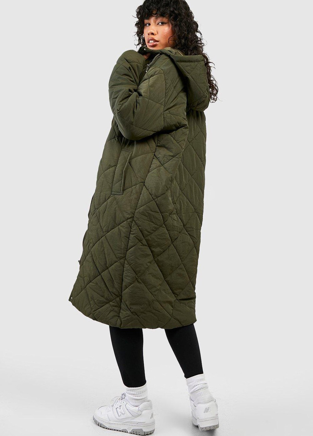 Оливкова (хакі) демісезонна куртка Boohoo