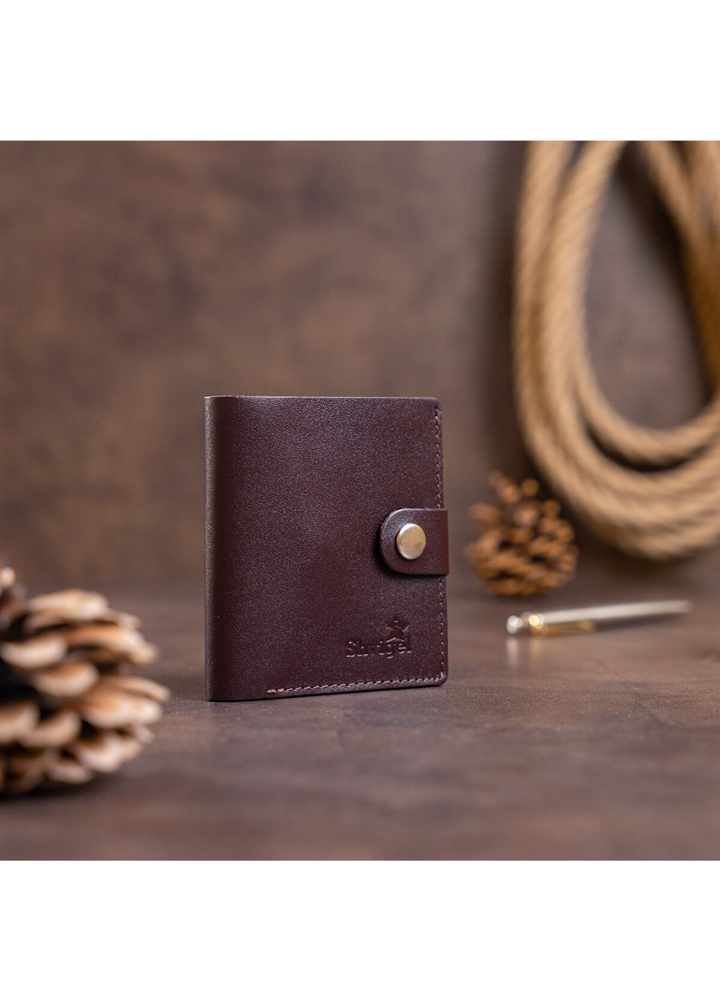 Чоловічий шкіряний гаманець 10х8,5х1 см Shvigel (252127227)