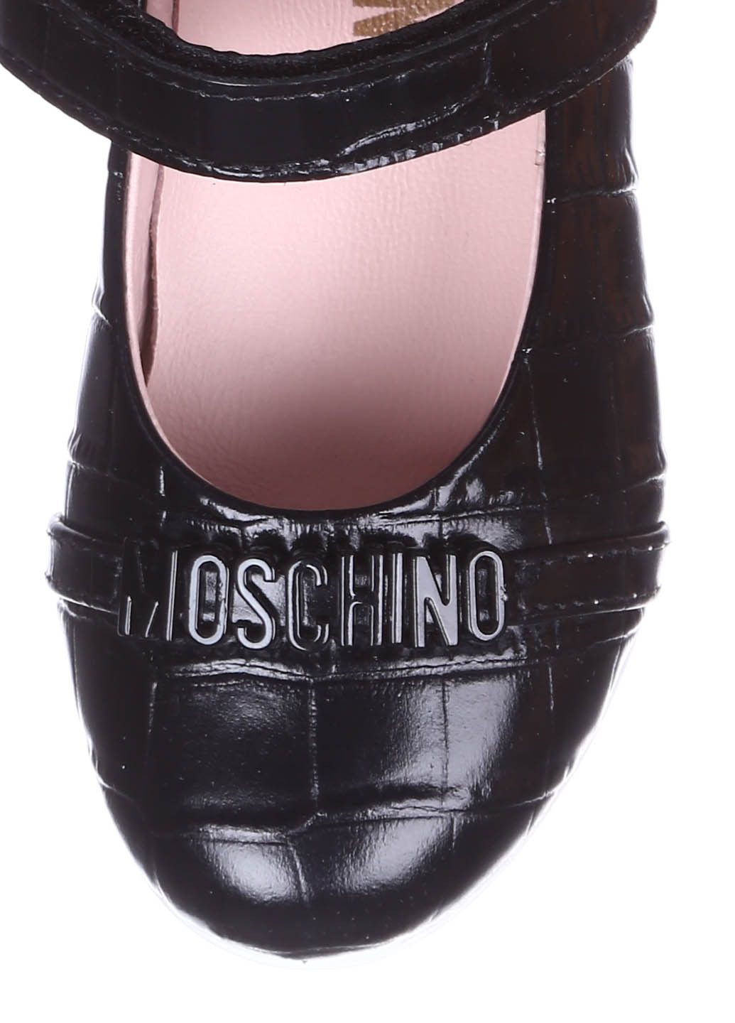 Черные туфли без каблука Moschino