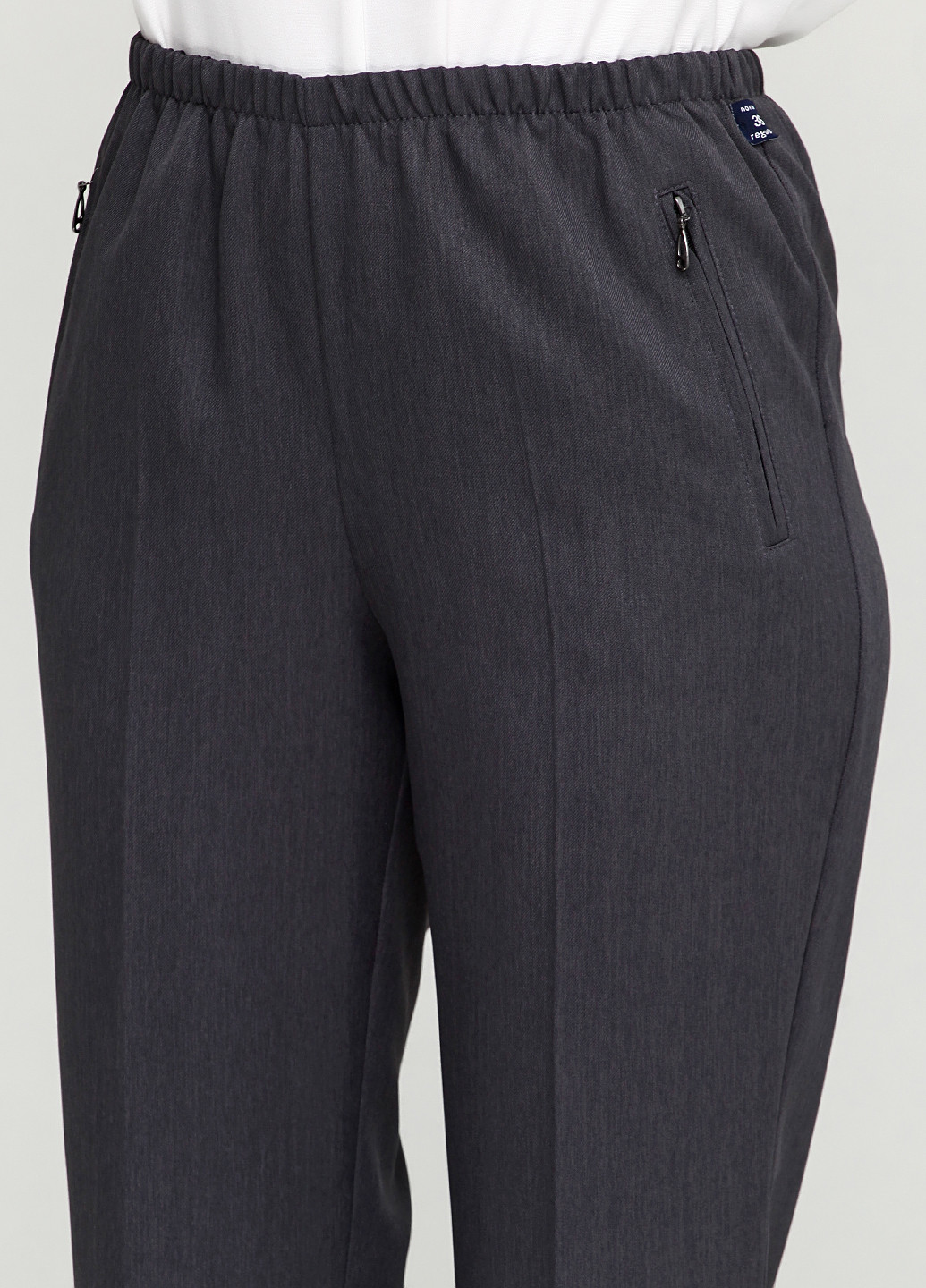 Серые кэжуал демисезонные прямые брюки Brandtex Collection
