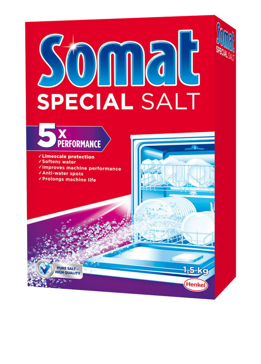 Соль для посудомоечной машине Тройное действия, 1500 г Somat (89734073)