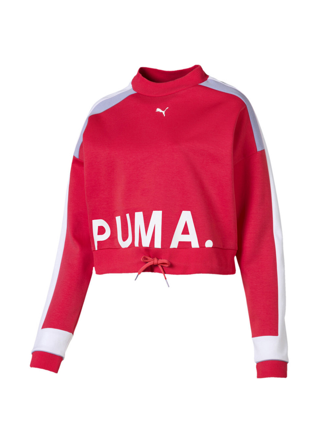 Свитшот Puma - Прямой крой надпись красный спортивный хлопок - (183031533)