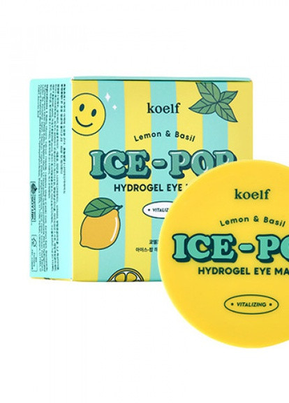 Гидрогелевые патчи под глаза с лимоном и базиликом &Koelf Lemon & Basil Ice-Pop Hydrogel Eye Mask Petitfee (251461462)