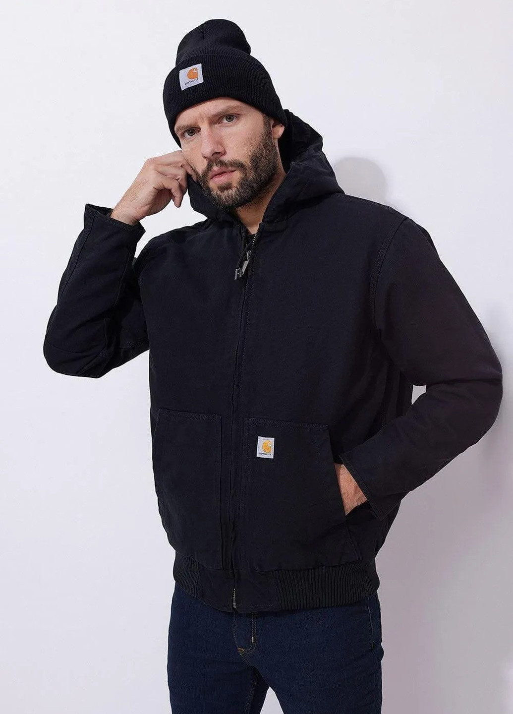 Чорна зимня куртка No Brand